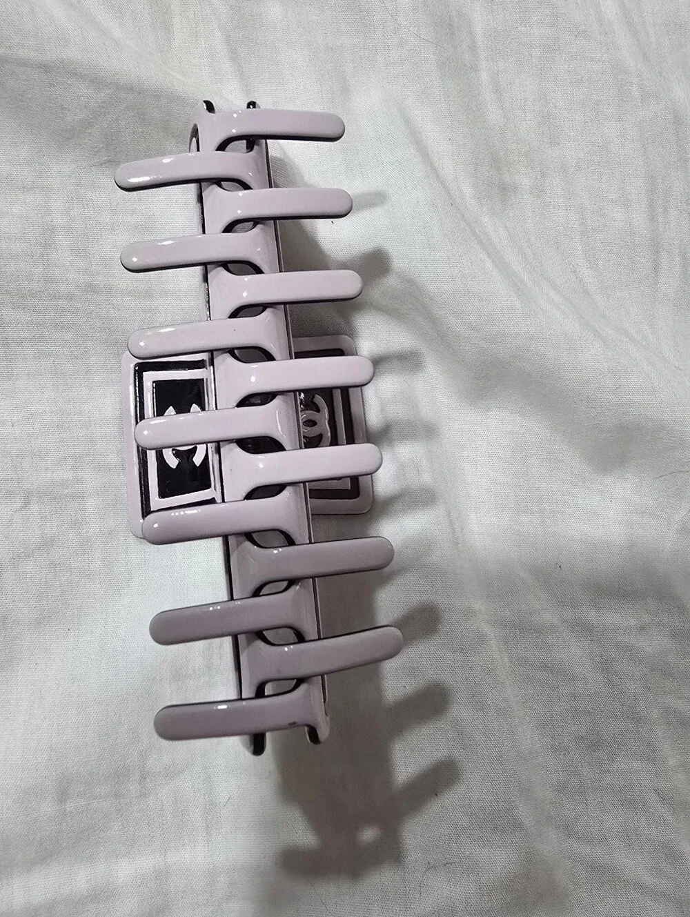 CHANEL Light Lilac Logo Hair Claw